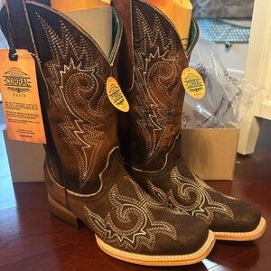 Corral Dark Brown Embroidered Cowboy Boots